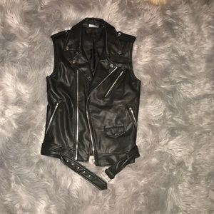 Zara Faux Leather Vest